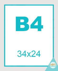 تحریر 80 گرم 1 رو  - سایز B4 - ابعاد 24×34